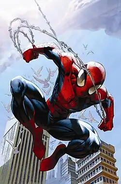Человек-паук на обложке Ultimate Spider-Man #156 (март, 2011)Художник — Марк Багли.