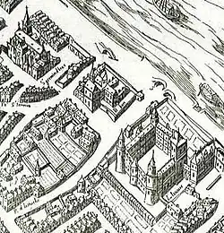 Кенель. План Парижа 1609 года, гравированный Пьером Валле