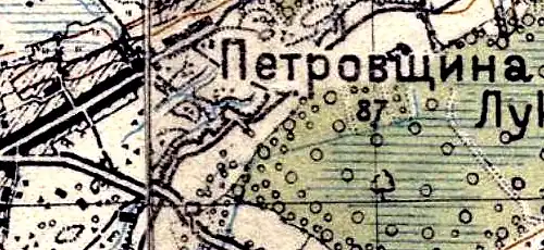 План деревни Петровщина. 1941 год