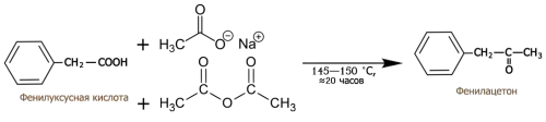 Синтез фенилацетона из фенилуксусной кислоты.
