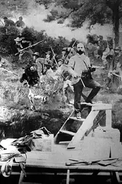 П. Филиппото во время создания панорамы Битва при Геттисберге