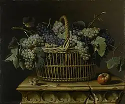 Натюрморт с корзиной винограда