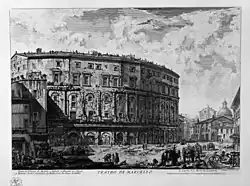 Дж. Б. Пиранези. Театр Марцелла в Риме. Между 1748 и 1774. Офорт