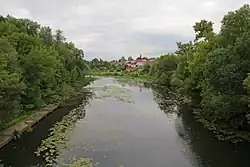 Вид на реку с моста в Плавске