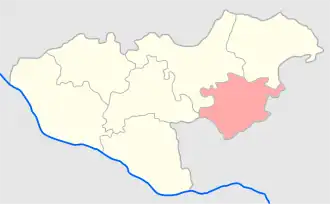 Цехановский уезд на карте