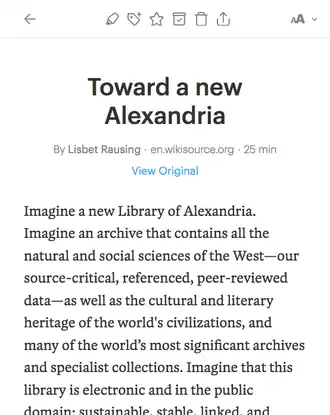 Скриншот программы Pocket