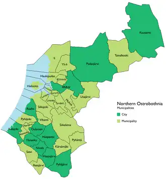 Северная Остроботния на карте