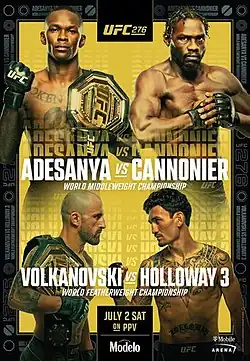 Постер UFC 276: Адесанья - Каннонир