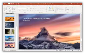 Скриншот программы Microsoft PowerPoint