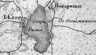 Деревня Пожарище на карте 1912 года