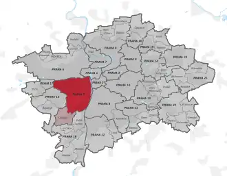 Прага 5 на карте