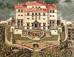 Джусто Утенс. Вид виллы Пратолино. Деталь. 1599. Вилла Петрайя, Флоренция