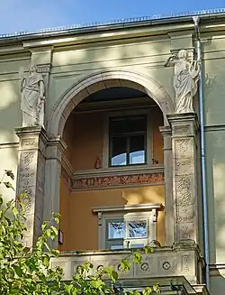 Вилла Преллера в Веймаре. Фрагмент фасада.