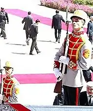 Солдаты Национальной гвардии Таджикистана в парадной форме