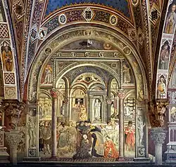 Приамо делла Кверча. Инвеститура ректора (Блаженный Августин Новелло вручает рясу настоятелю). 1442