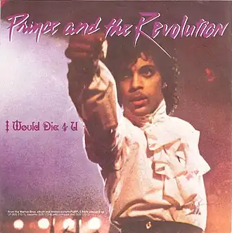 Обложка сингла Prince & The Revolution «I Would Die 4 U» (1984)