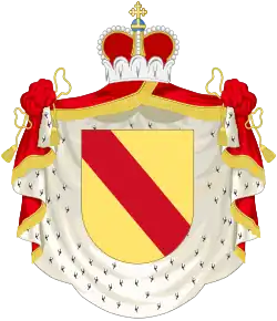 D'or à la bande de gueules