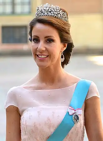 Принцесса Мари на свадьбе шведской принцессы Мадлен