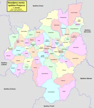 Община Прнявор на карте