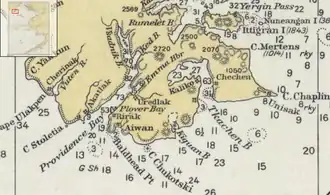 Бухта Славянка (Пловер) на карте 1928 г.