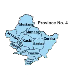 4-я провинция состоит из 11 округов