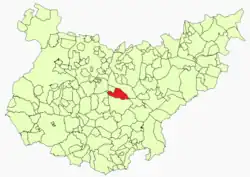 Расположение муниципалитета Пуэбла-де-ла-Рейна на карте провинции