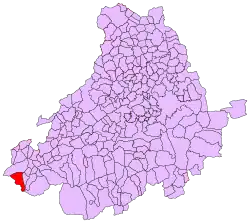 Расположение муниципалитета на карте провинции