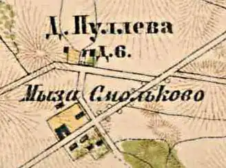 План деревни Пульево. 1885 год