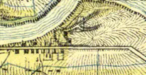 Деревня Пулково на карте 1860 года