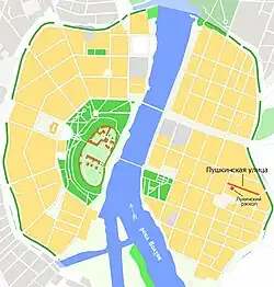 На карте города