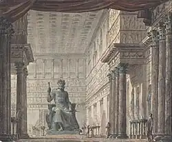 Храм Зевса. Бумага, акварель. Частное собрание