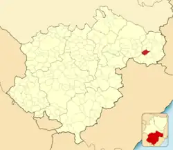 Расположение муниципалитета на карте провинции