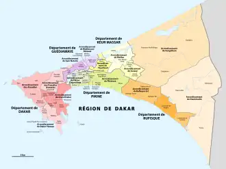 Дакар на карте