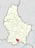 Расположение коммуны на карте Люксембурга