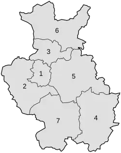 Административное деление округа Детмольд
