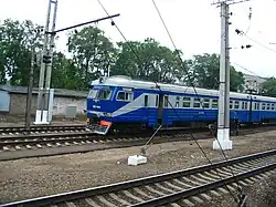 ЭД2Т-0044 в ранней сине-серой окраске Ярославского направления МЖД