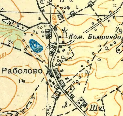 План деревни Раболово. 1931 год