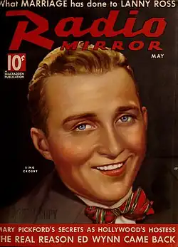 Бинг Кросби, обложка Radio Mirror, май 1936