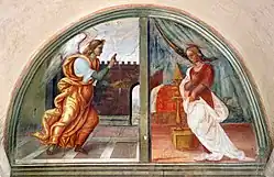 Благовещение. Фреска. Вилла Кастелло, Тоскана