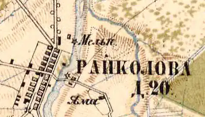 План деревни Райколово. 1885 год