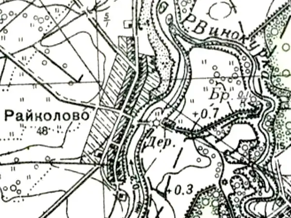 План деревни Райколово. 1941 год