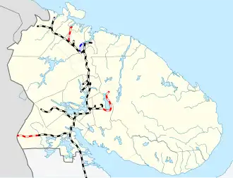  Действующие участки Разобранные участки Проектируемые участки
