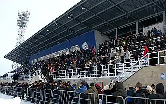 Трибуны во время матча