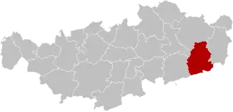 Расположение муниципалитета на карте провинции