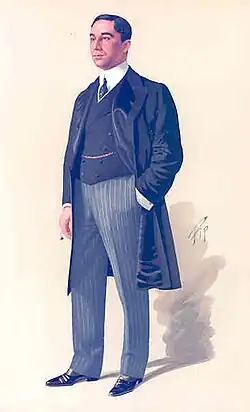 Карикатура на Белилиоса в журнале Vanity Fair, 1910 год