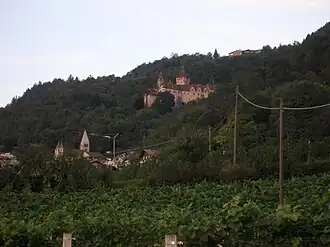 Вид замка со стороны деревни