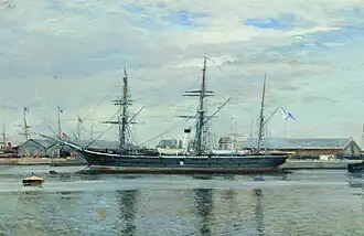 Клипер «Разбойник» в Гавре. 1887 год