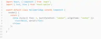 Скриншот программы React Native