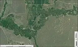 Меандры верховья реки Ред-Рок