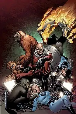 Красный призрак на обложке Fantastic Four: Foes #5 (июнь, 2005)Художник — Джим Ченг.